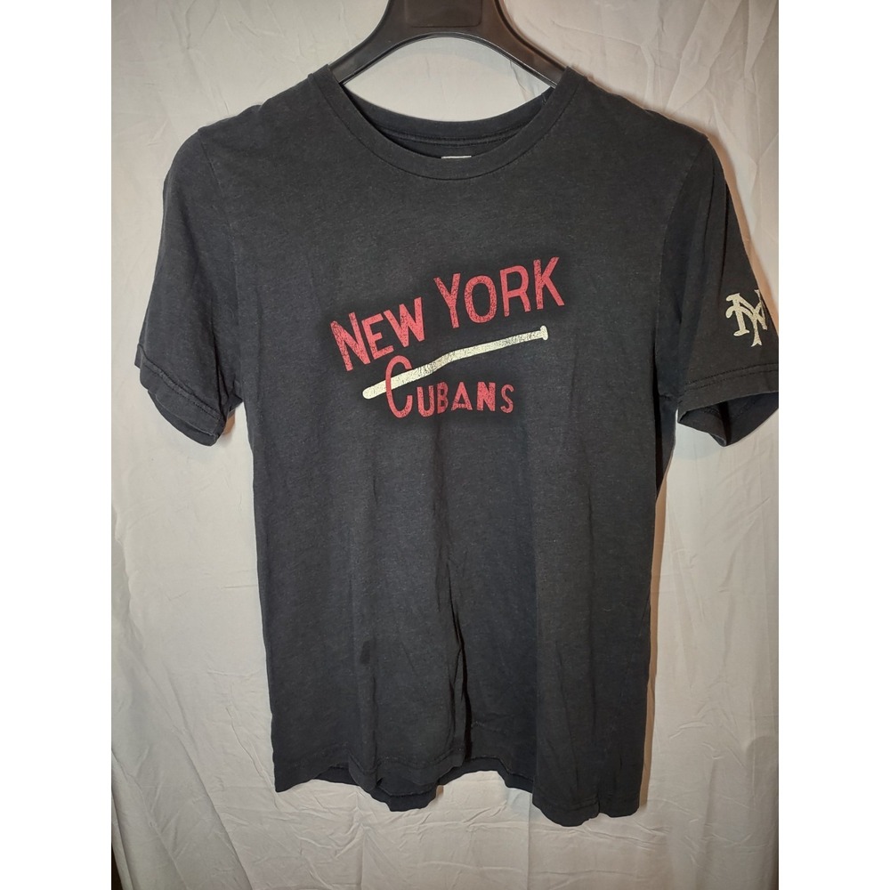 Large New York Cubans Negro Leagues Baseball Tshirt W/ Sleeve Logo Made In USA